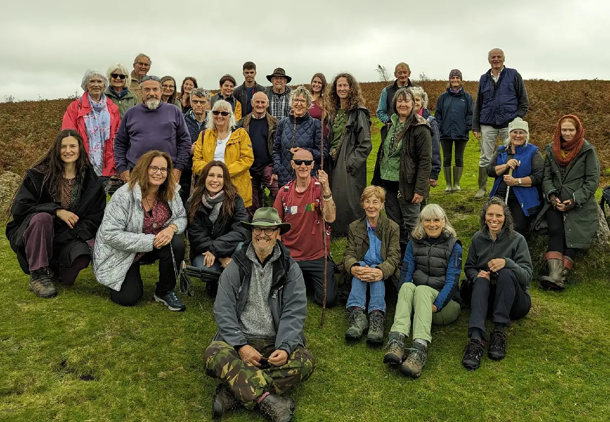 Members of Devon Dowsers gathered together on Dartmoor